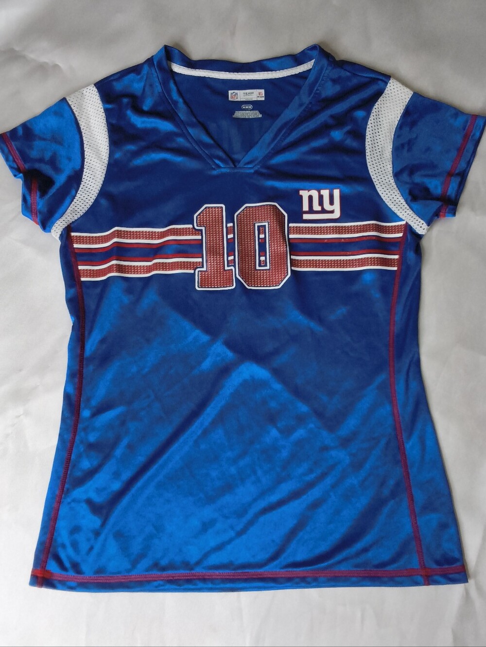 Team Apparel Blue Women's Jersey Top with Number 10